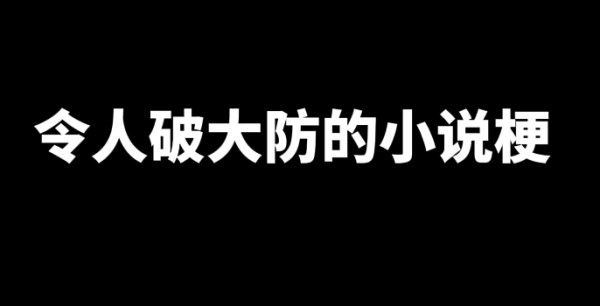 令人破大防的小说梗！-乐游舍
